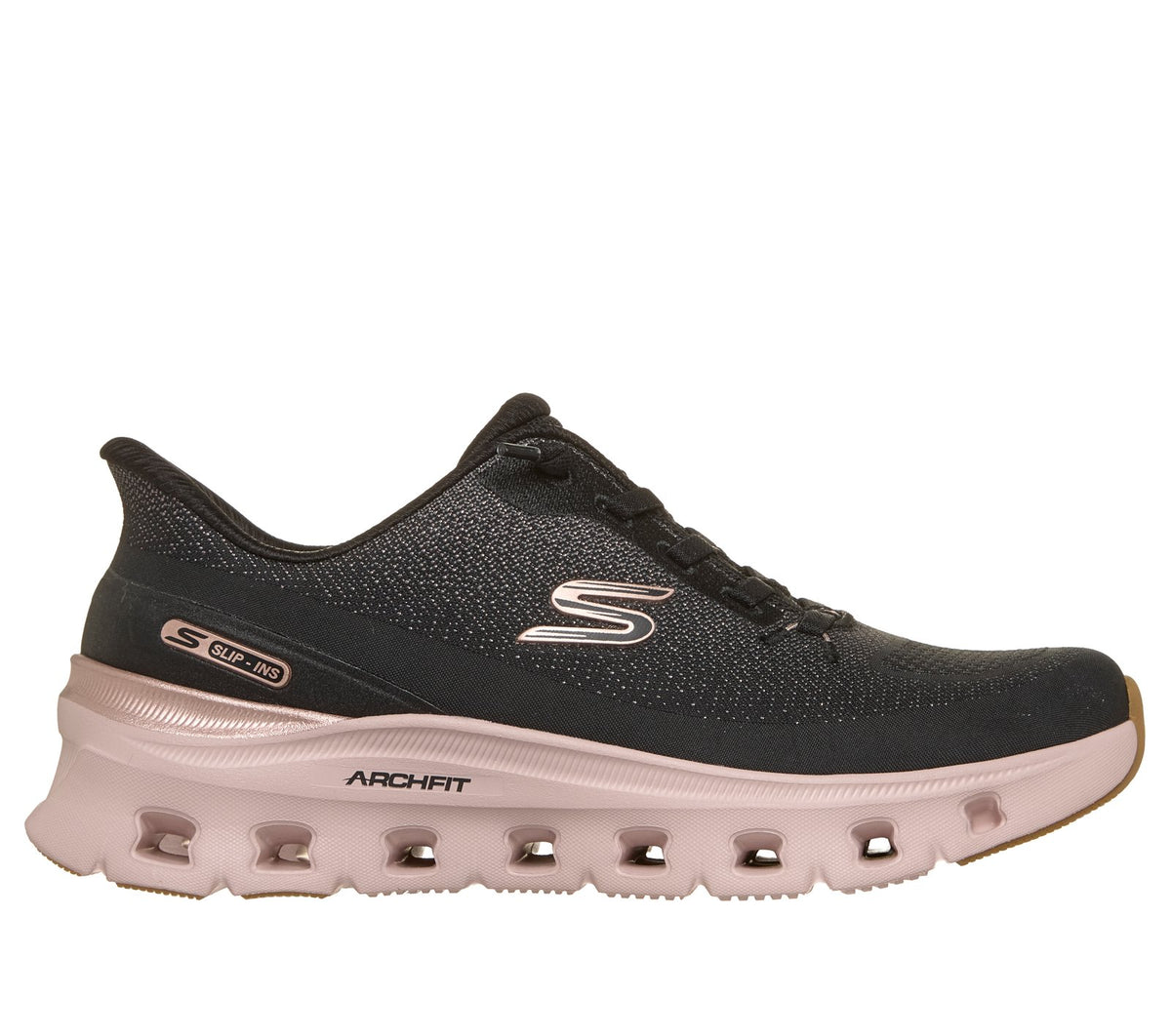 Skechers Slip-ins: Arch Fit Glide-Step Pro - Golden Pace, BLACK / ROSE GOLD