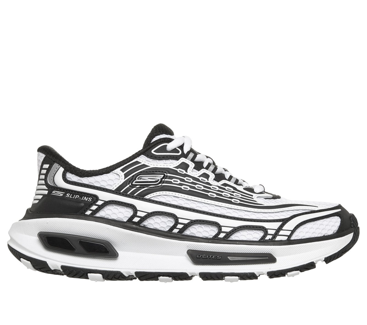 Skechers Slip-ins: Arch Fit D'Lites 330 - Modern Retro, WHITE / BLACK