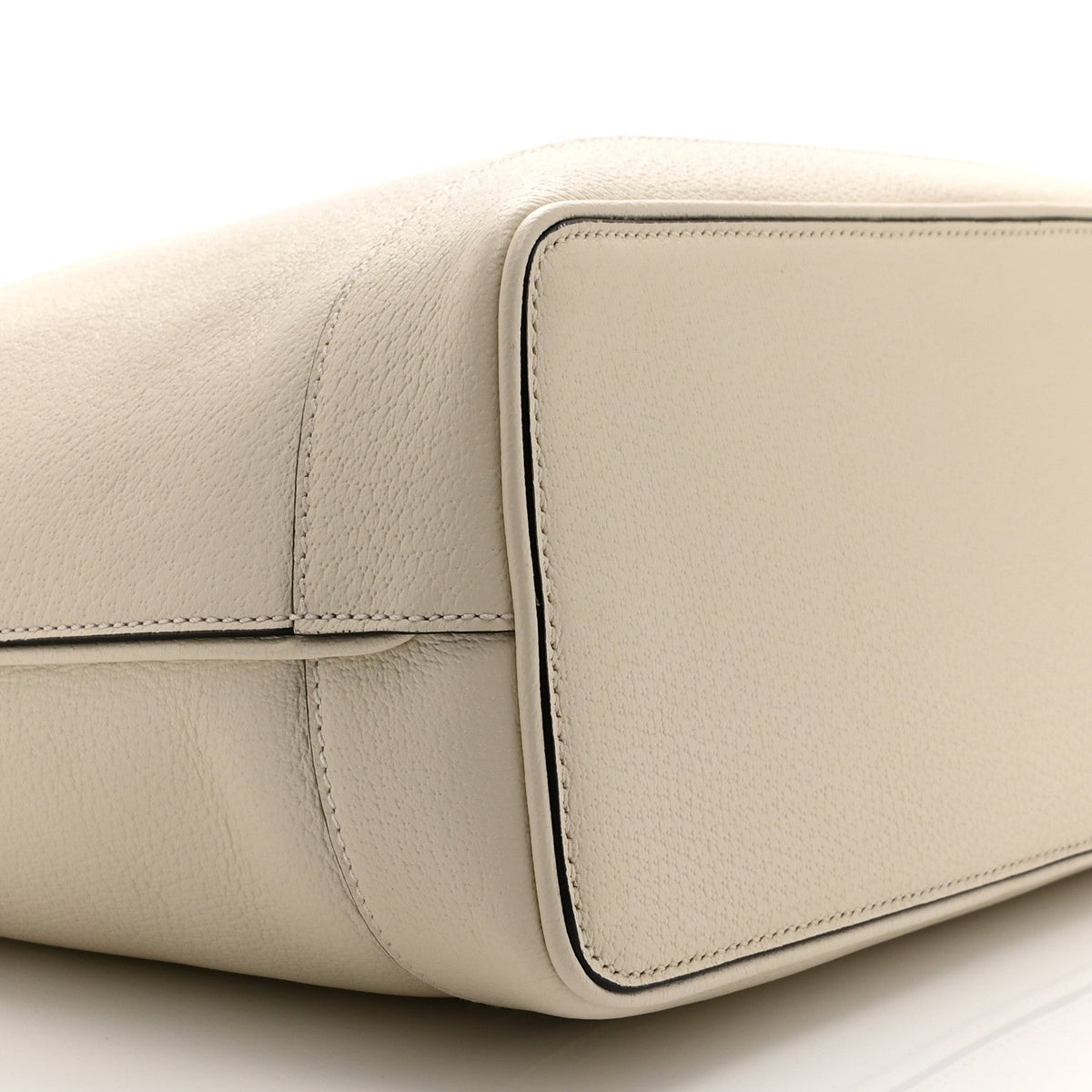 Textured Dollar Calfskin Medium Ophidia Shoulder Tote Bag  Mystic White