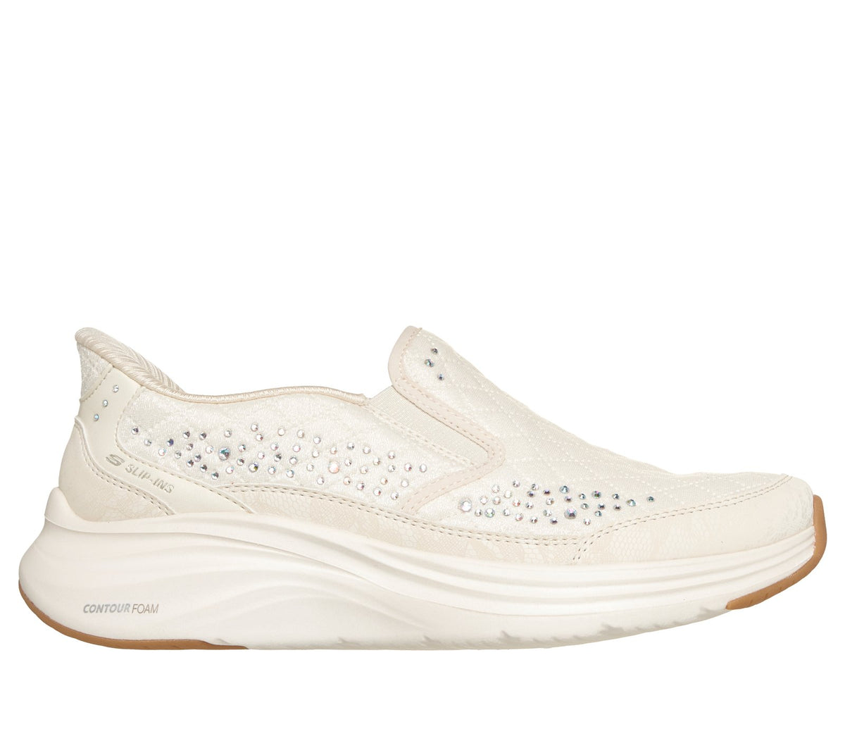 Skechers Slip-ins: Contour Foam - Cozy Fit Glowing Gem, NATURAL