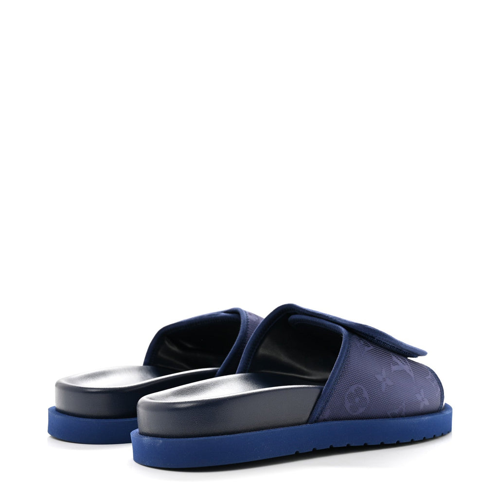 Monogram Mens Miami Mules 8.5 Navy Blue