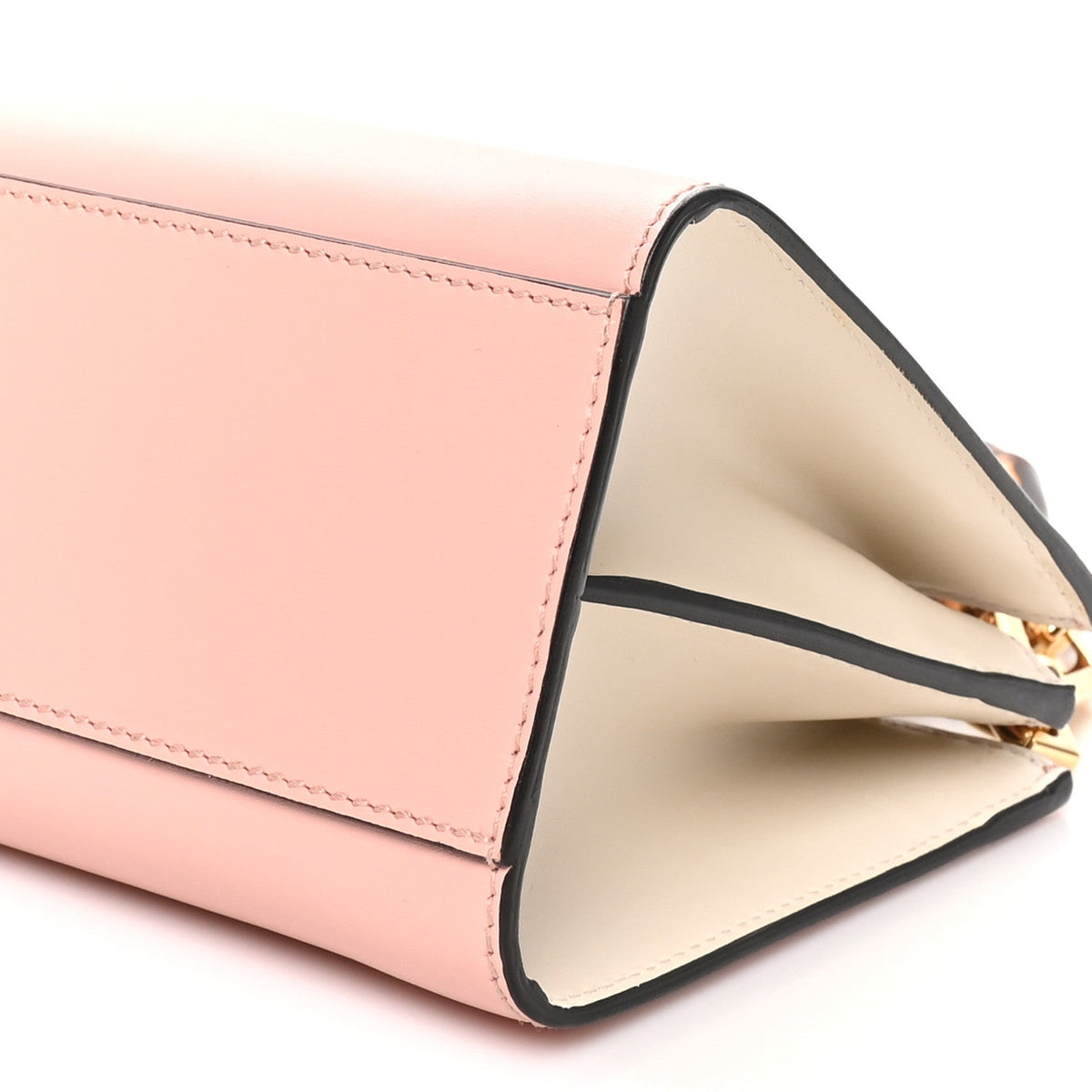 Nappa Bamboo Web Mini Nymphaea Top Handle Bag Perfect Pink Mystic White