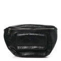 Calfskin GG Tennis Embossed Pocket Belt Bag Black