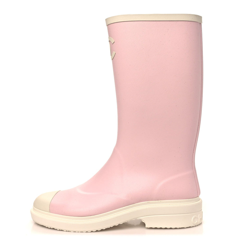 Caoutchouk CC High Boots 40 Light Pink White