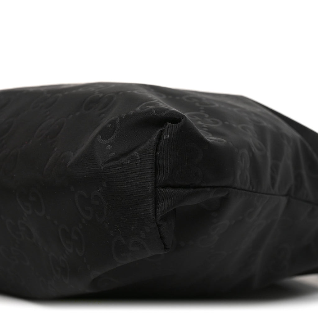 Nylon Monogram Dollar Calfskin Flat Messenger Bag Black