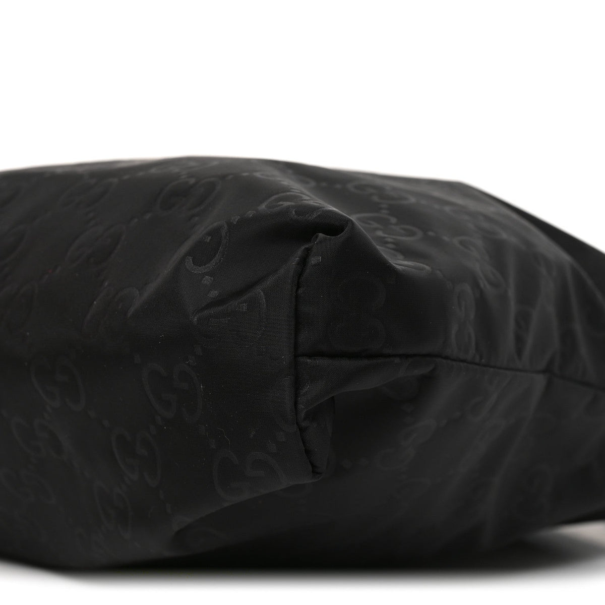 Nylon Monogram Dollar Calfskin Flat Messenger Bag Black