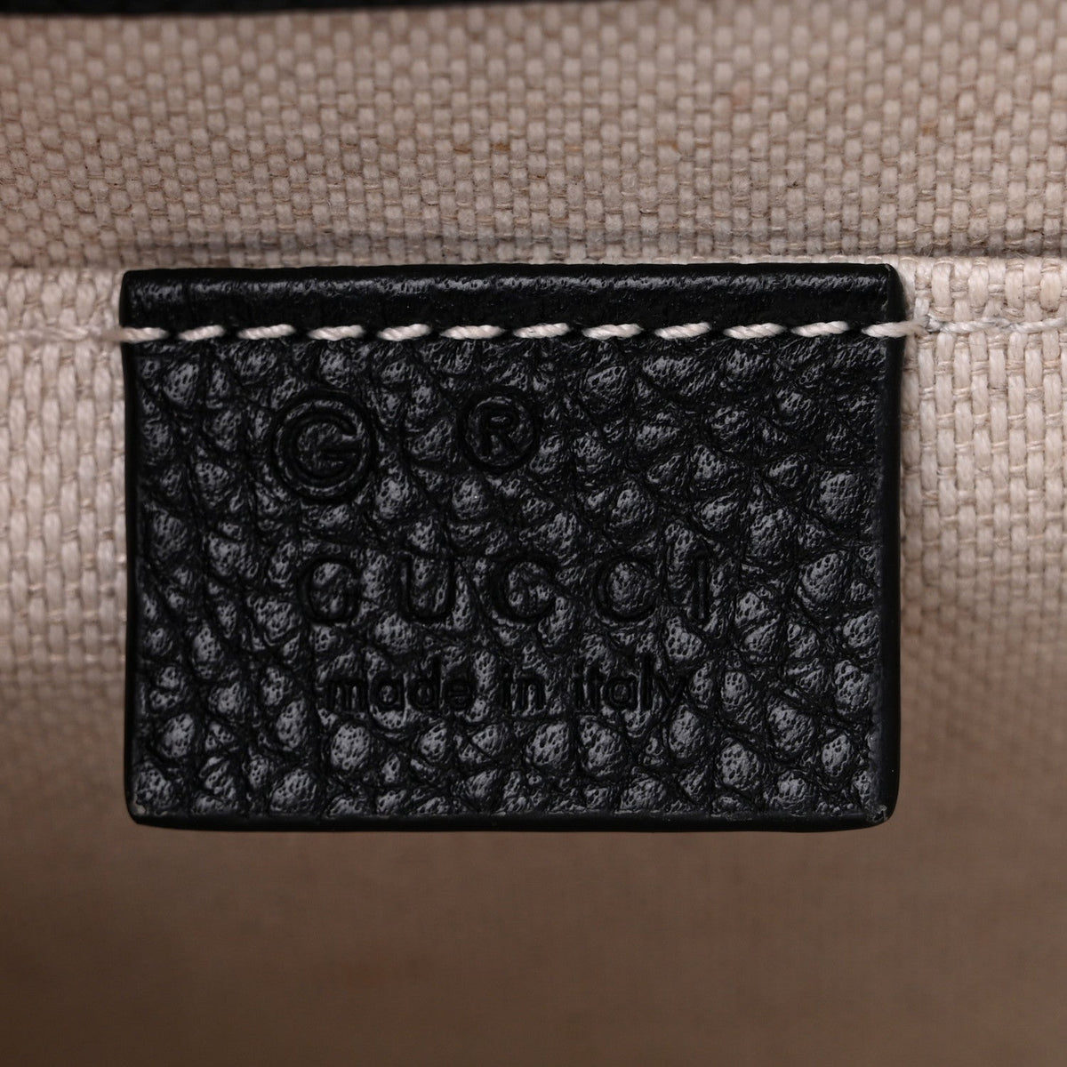 Calfskin Small GG Marmont Chain Handle Bag Black