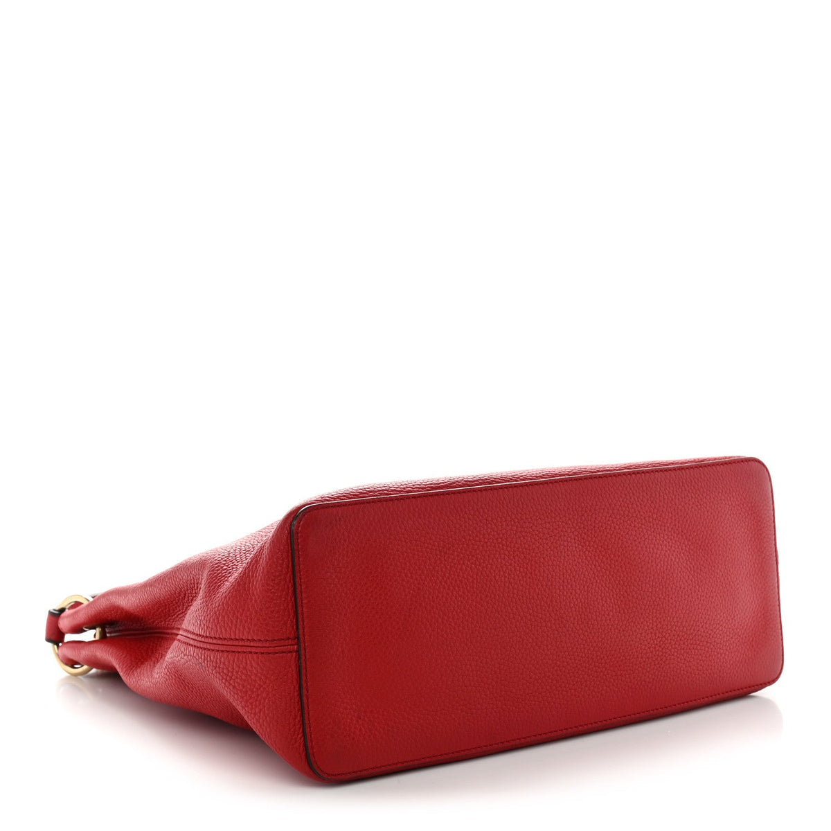 Pebbled Calfskin Large Soho Hobo Tabasco Red
