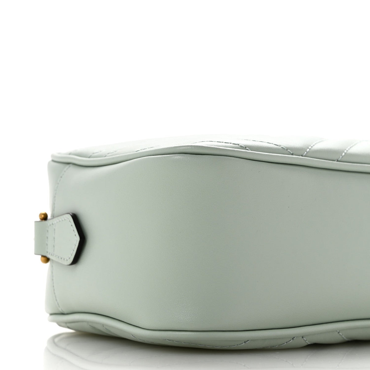 Calfskin Matelasse Small GG Marmont Chain Shoulder Bag Salvy Green