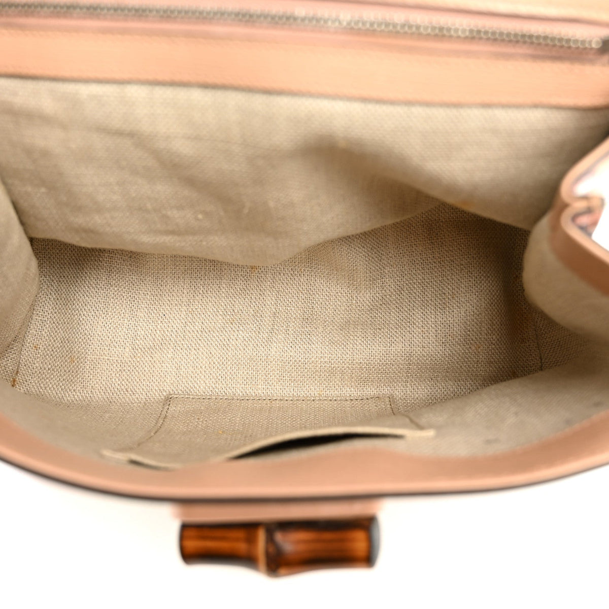 Shangai Calfskin Blooms Print Small Bamboo Daily Top Handle Bag Pink Apricot Multicolor