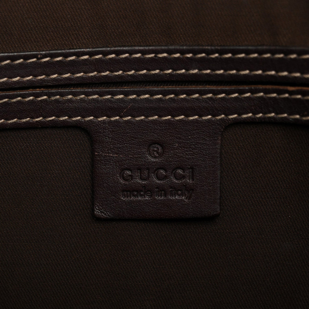 GG Supreme Monogram Medium Flat Messenger Bag Dark Brown