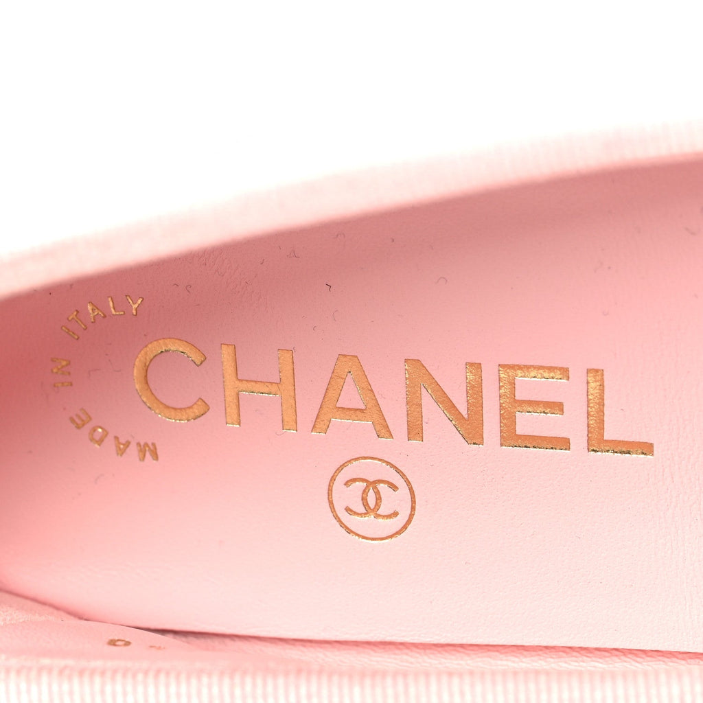 Denim CC Cap Toe Ballerina Flats 39.5 Pink