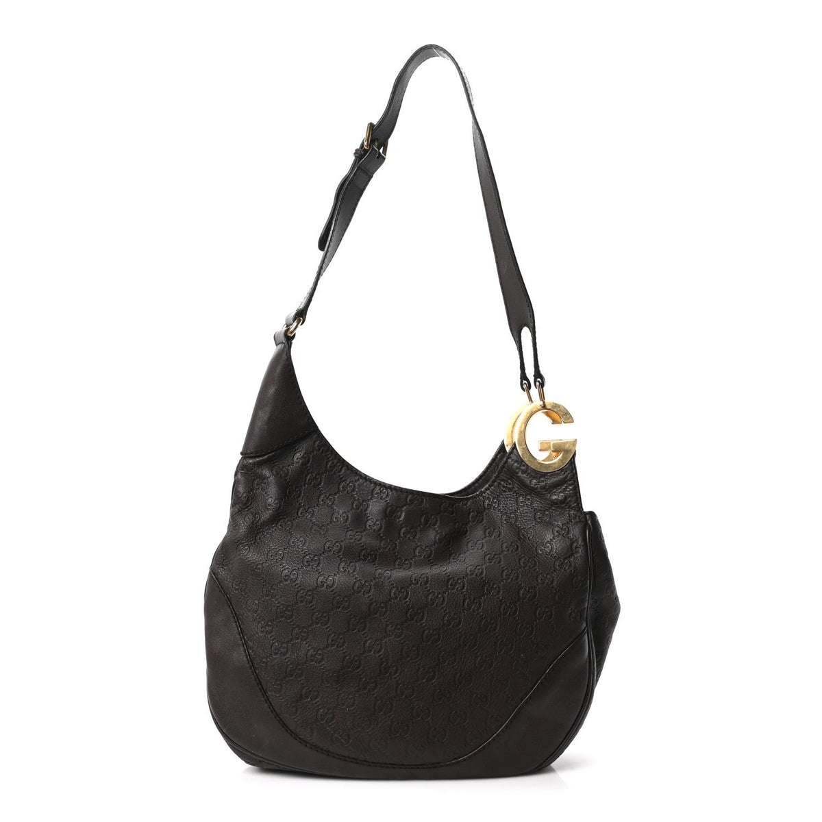 Guccissima Medium Charlotte Hobo Dark Brown