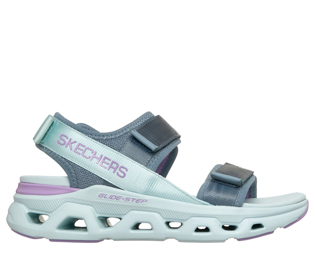 Glide-Step Altus Sandal - Sleek Motion, SILVER / AQUA