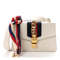 Calfskin Small Sylvie Shoulder Bag Off White