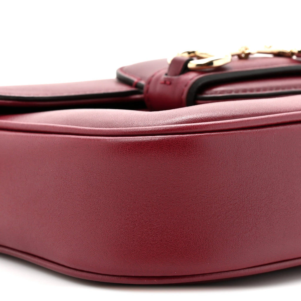 Soft Calfskin Horsebit 1955 Small Shoulder Bag Rosso Ancora
