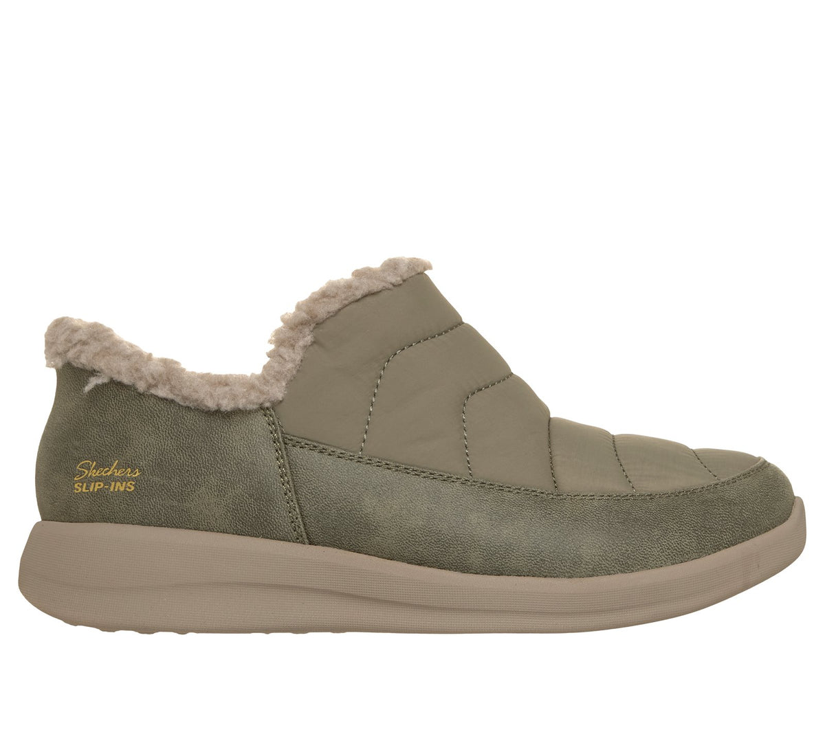 Skechers Slip-ins: Cozy Escape - Snowpuff, OLIVE