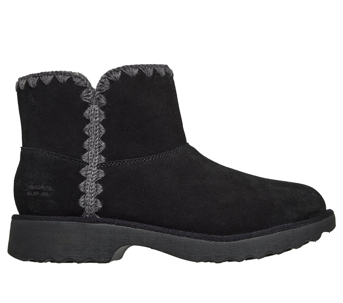 Skechers Slip-ins Relaxed Fit: Cozy Chalet - Shorty Snuggle, BLACK