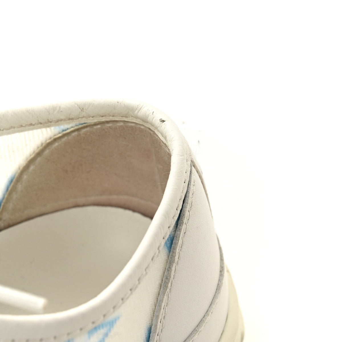 Technical Fabric Calfskin Monogram Stellar Sneakers 35  Blue