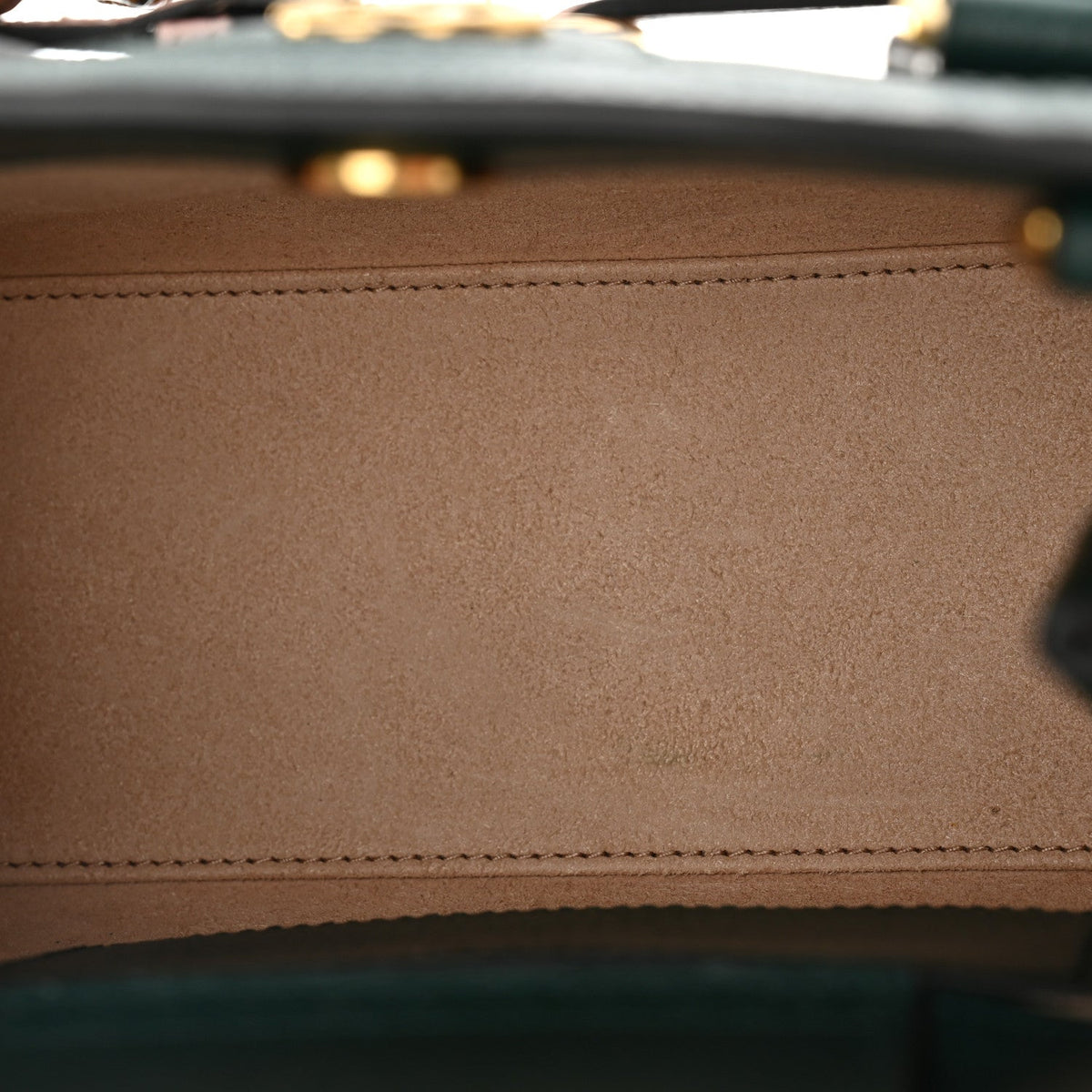 Textured Dollar Calfskin Web Mini Diana Tote Bag Vintage Green Pink
