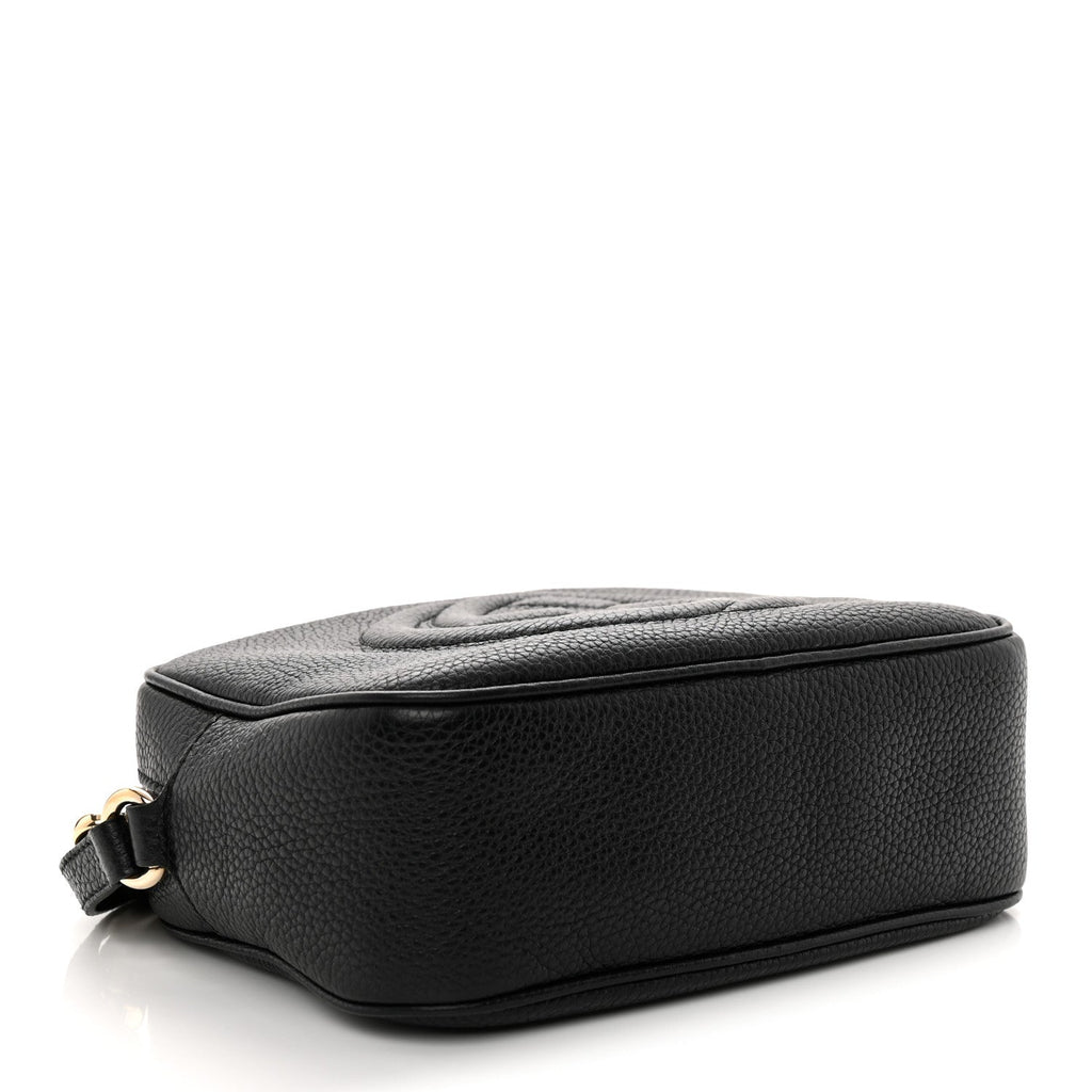 Pebbled Calfskin Soho Disco Bag Black