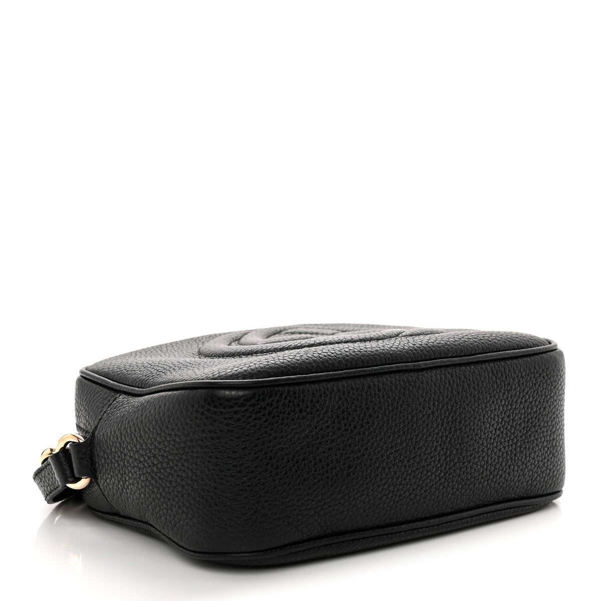 Pebbled Calfskin Soho Disco Bag Black