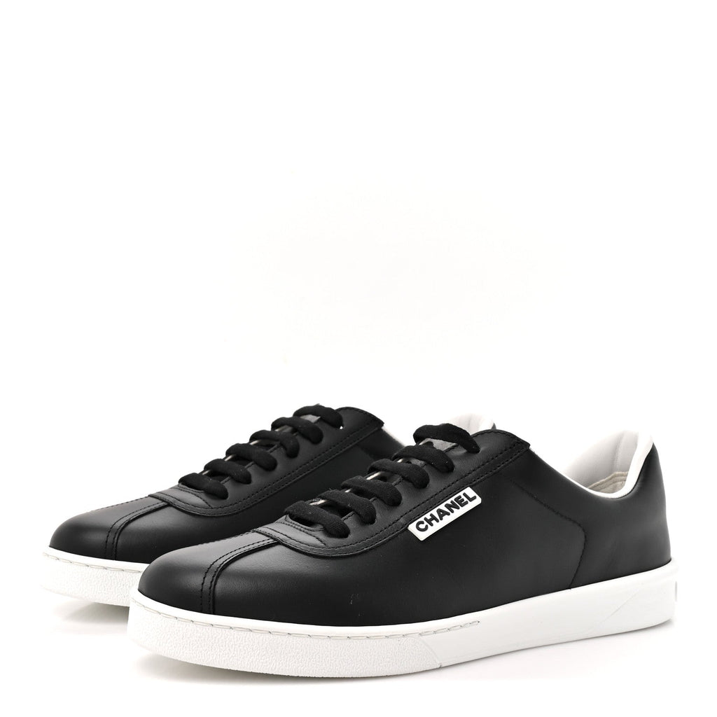 Calfskin CC Uniform Womens Sneakers 39 Black