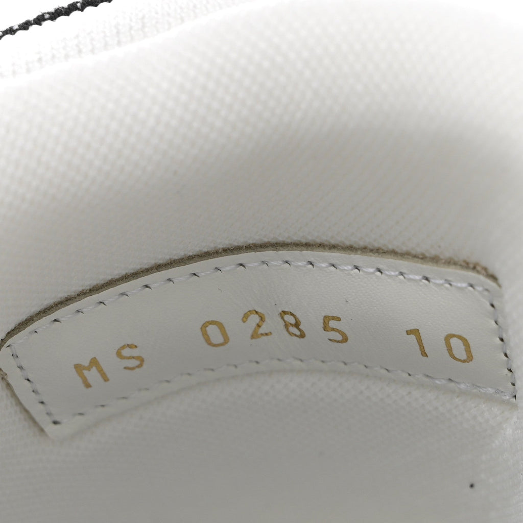 Calfskin Embossed Monogram Denim Mens LV Trainer Sneakers 10 Grey