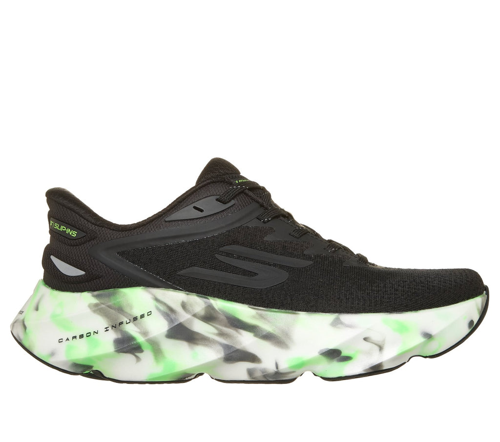 Skechers Slip-ins: Aero Burst - Glow in the Dark, BLACK / GREEN
