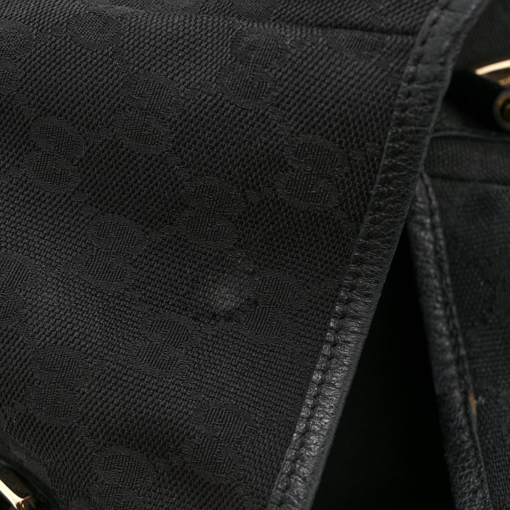 Monogram Medium Abbey Shoulder Bag Black