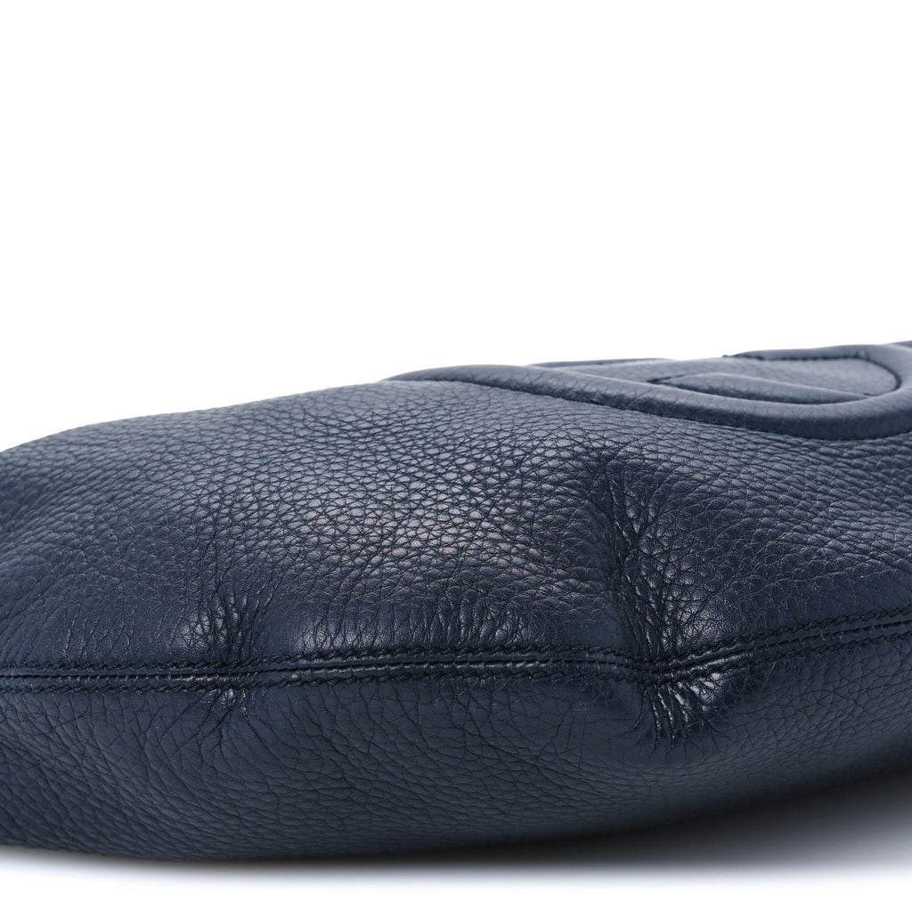 Pebbled Calfskin Medium Soho Hobo Blue