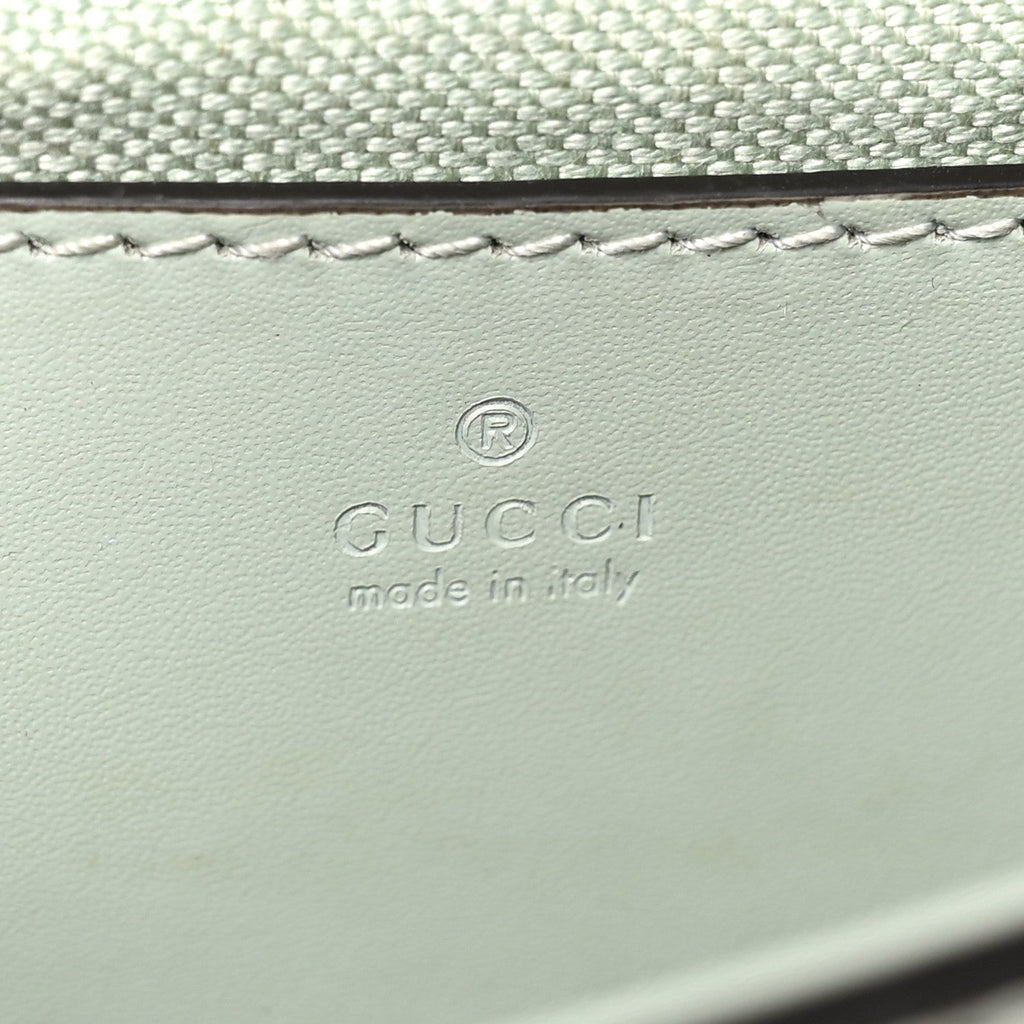 Calfskin GG Super Mini Shoulder Bag Pale Green
