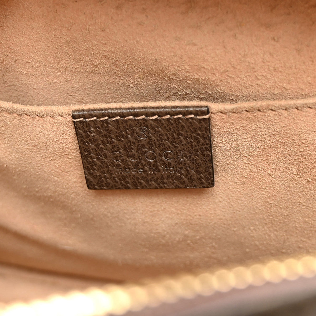 GG Supreme Monogram Mini Ophidia Top Handle Shoulder Bag Brown