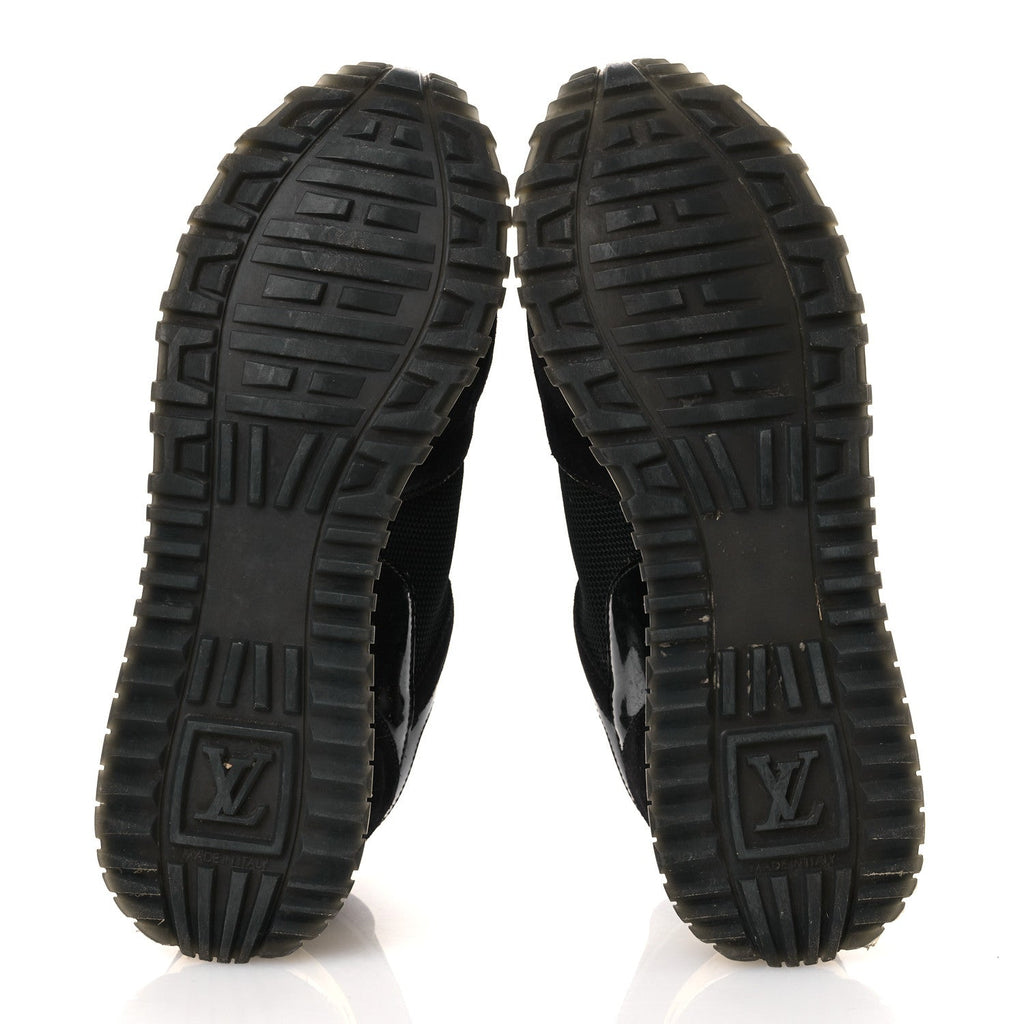 Suede Monogram Run Away Sneakers 36.5 Black