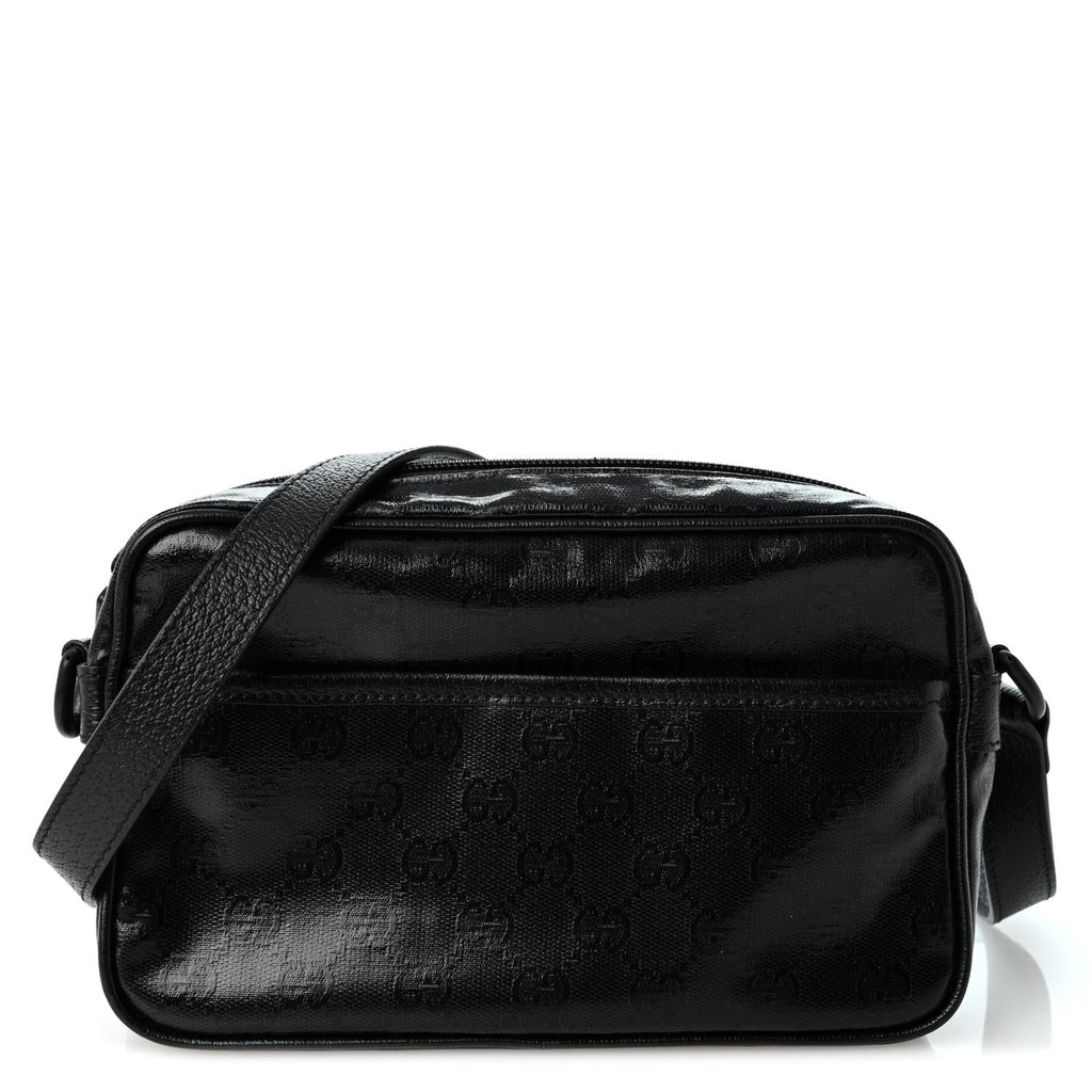 GG Crystal Monogram Mini Shoulder Bag Black