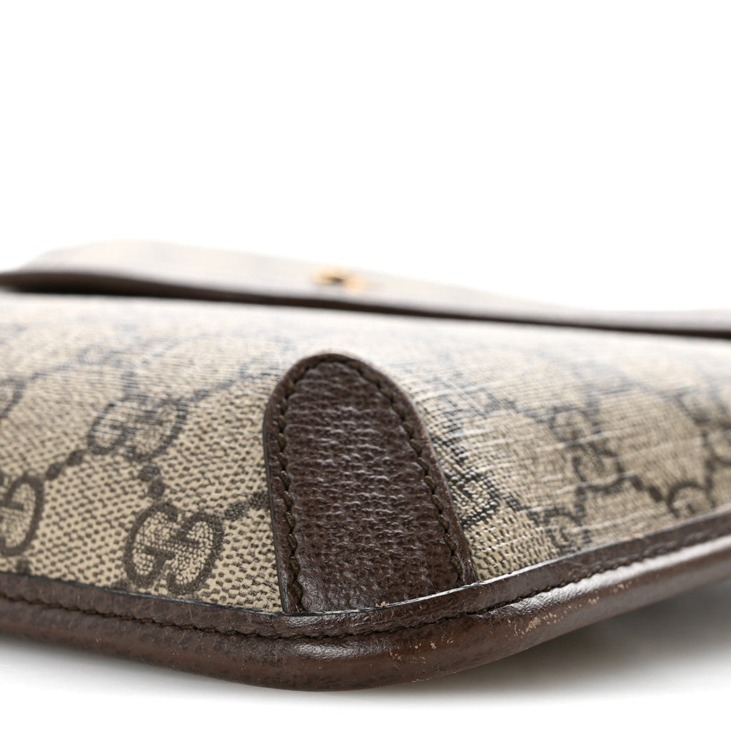 GG Supreme Monogram Web Medium Neo Vintage Flap Messenger Bag Beige New Acero