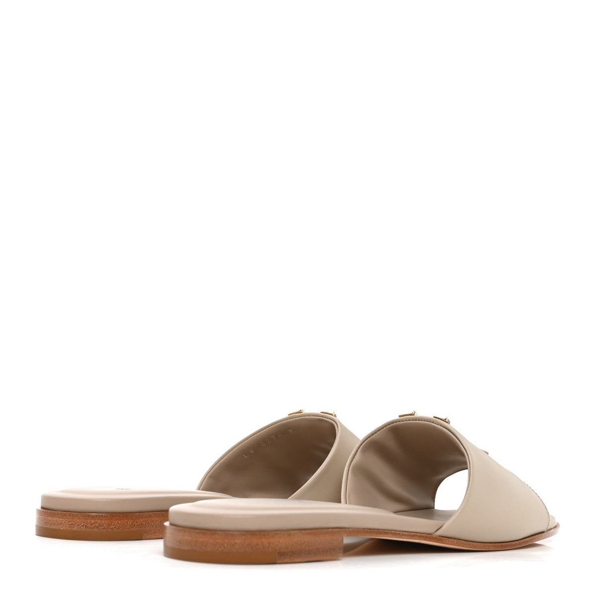 LV Mare Flat Mule Sandals 38 Pebble