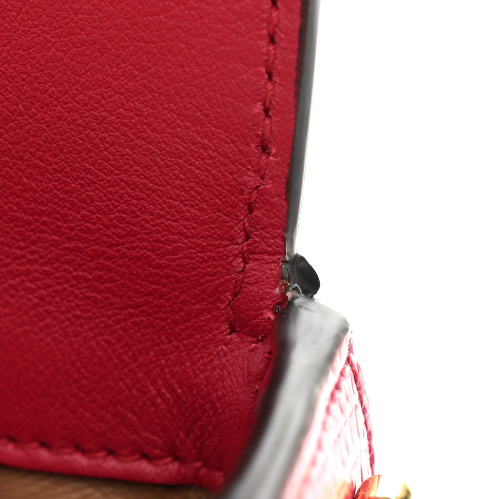 Lizard Web Mini Horsebit 1955 Shoulder Bag Pink