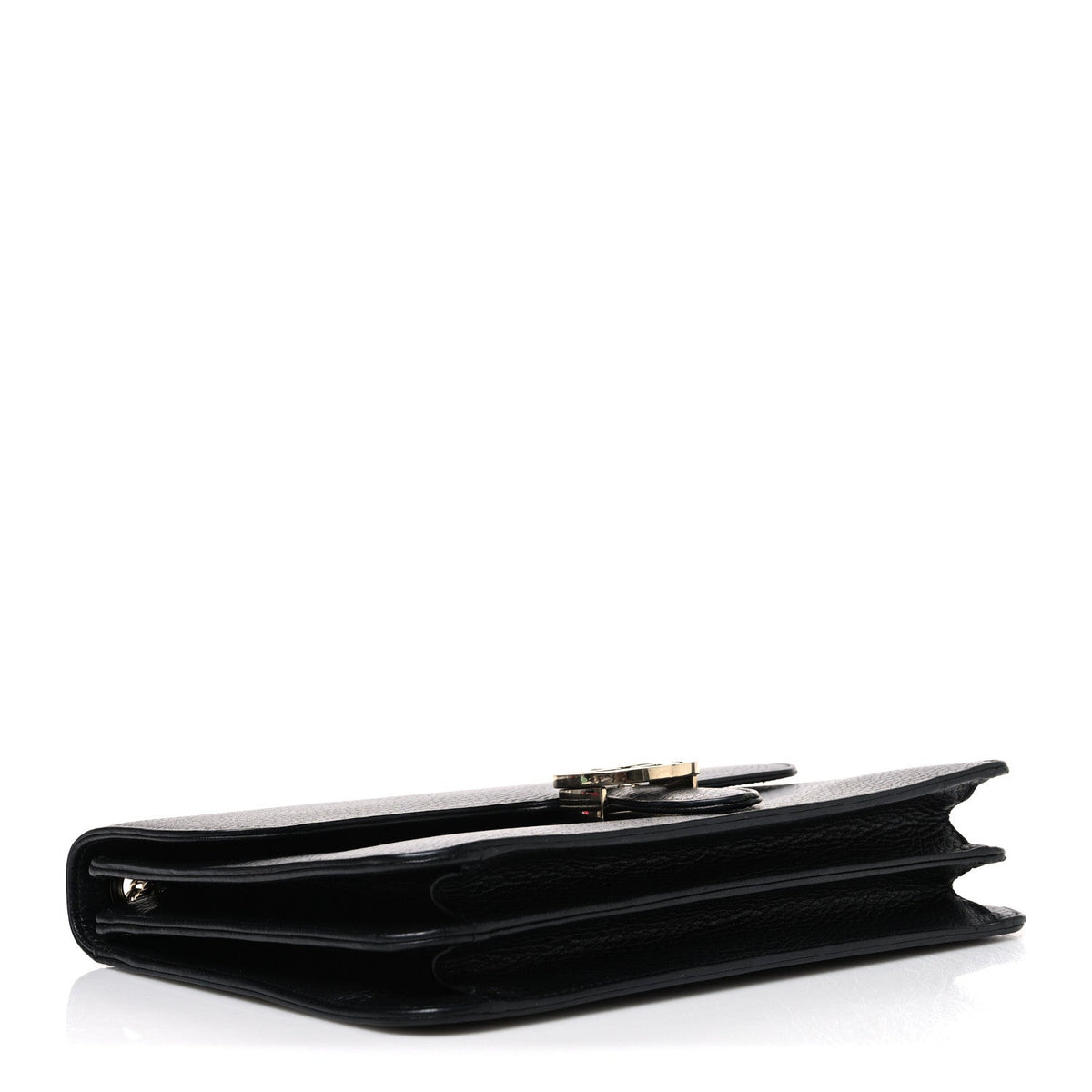Dollar Calfskin Interlocking G Shoulder Bag Black