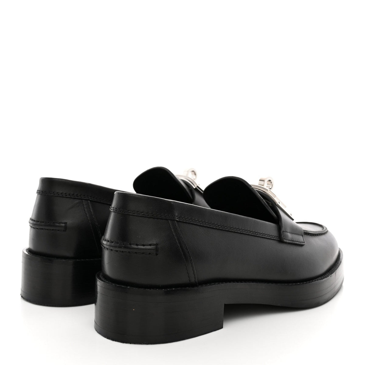 Calfskin Womens Hot Loafer 38 Black