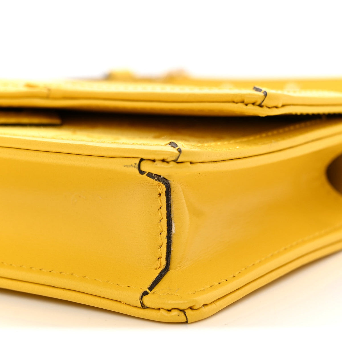 GG Monogram Scratch Lux Calfskin Mini Luce Shoulder Bag Yellow