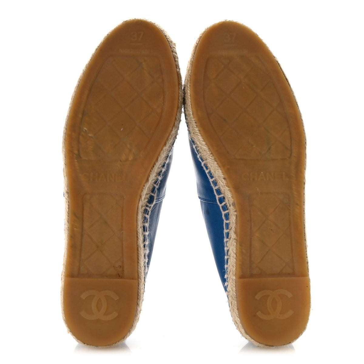 Lambskin CC Espadrilles 37 Blue