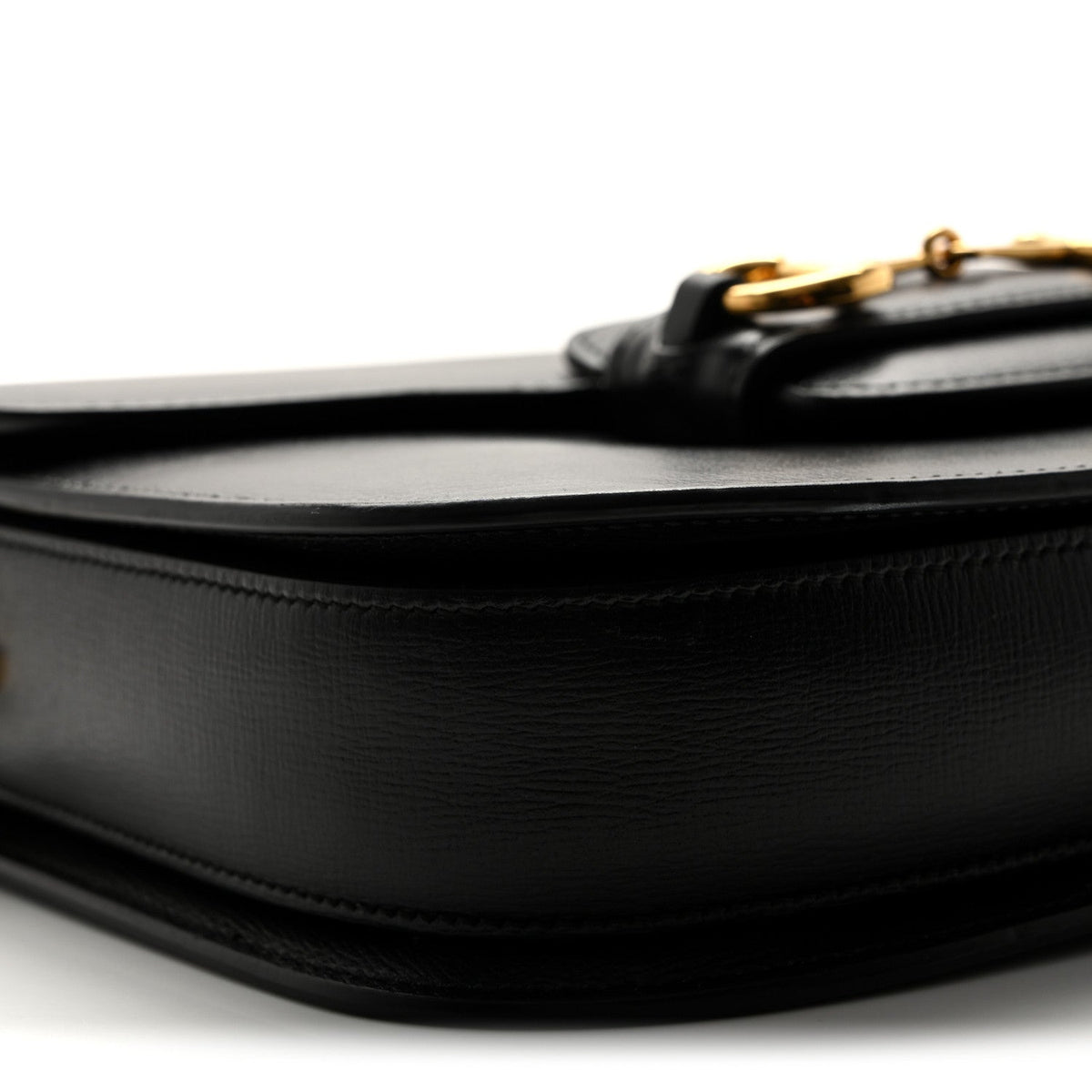 Azalea Calfskin Horsebit 1955 Shoulder Bag Black