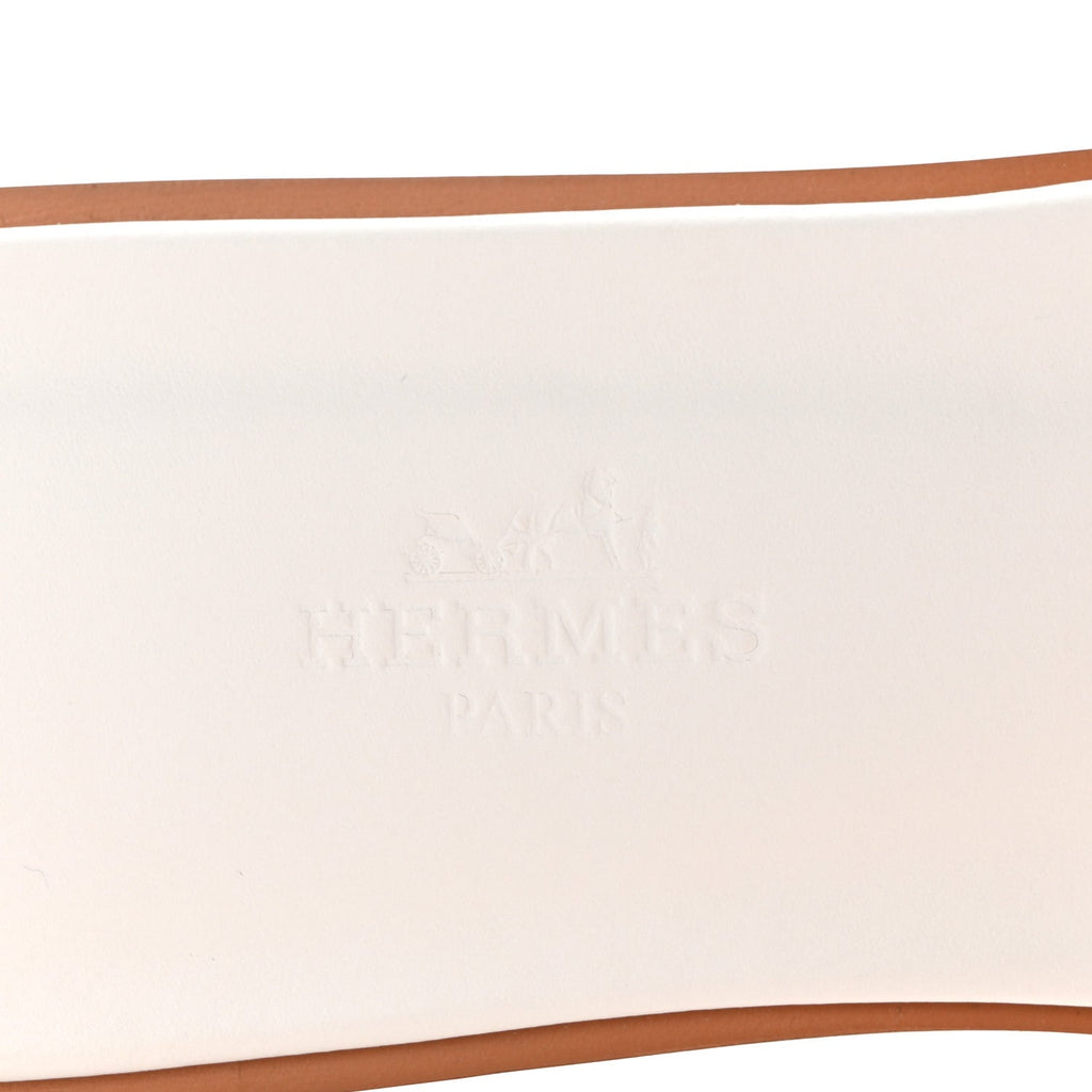 Box Calfskin Oran Sandals 36 White