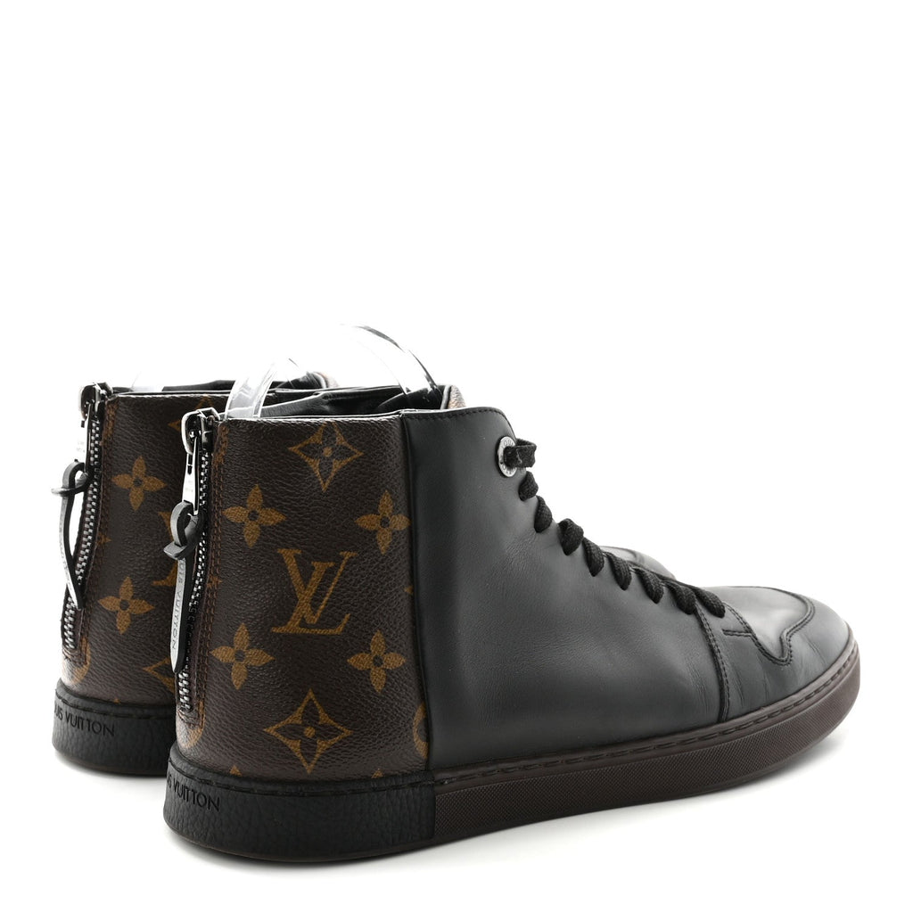 Calfskin Monogram Line-Up Sneaker Boot 6 Black