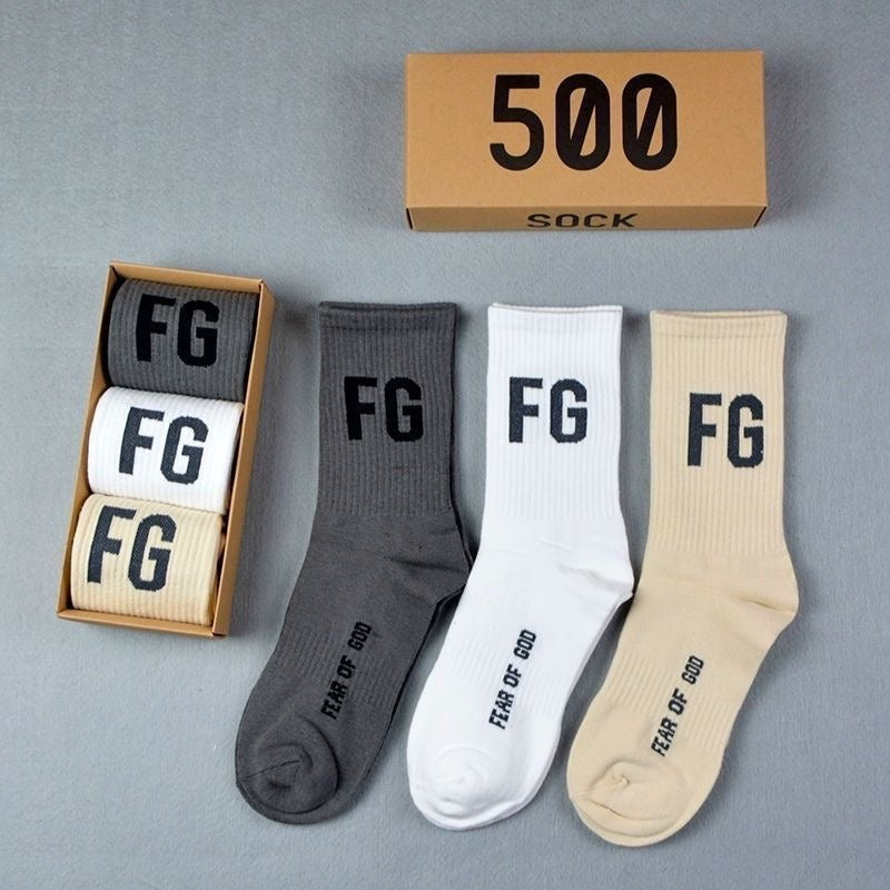 Men socks cotton knee socks