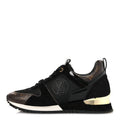Suede Monogram Run Away Sneakers 38.5 Black