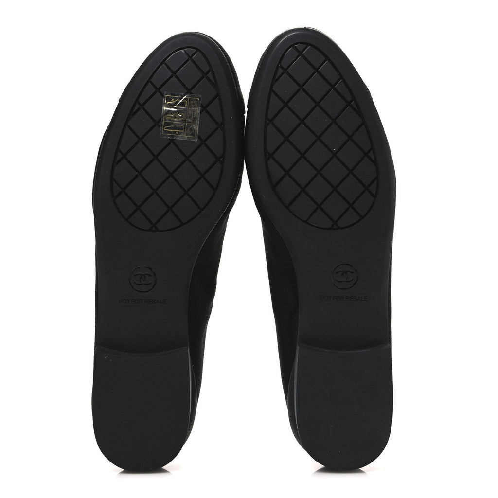 Grosgrain Cap Toe Uniform Ballerina Flats 36.5 Black