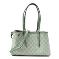 GG Supreme Monogram Emblem Medium Tote Bag Sage Green