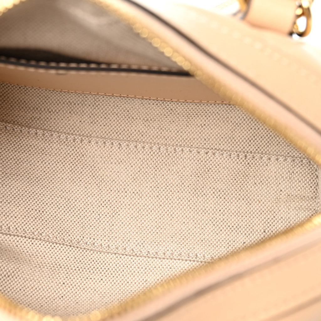 Calfskin GG Matelasse Mini Bowler Bag Naturale
